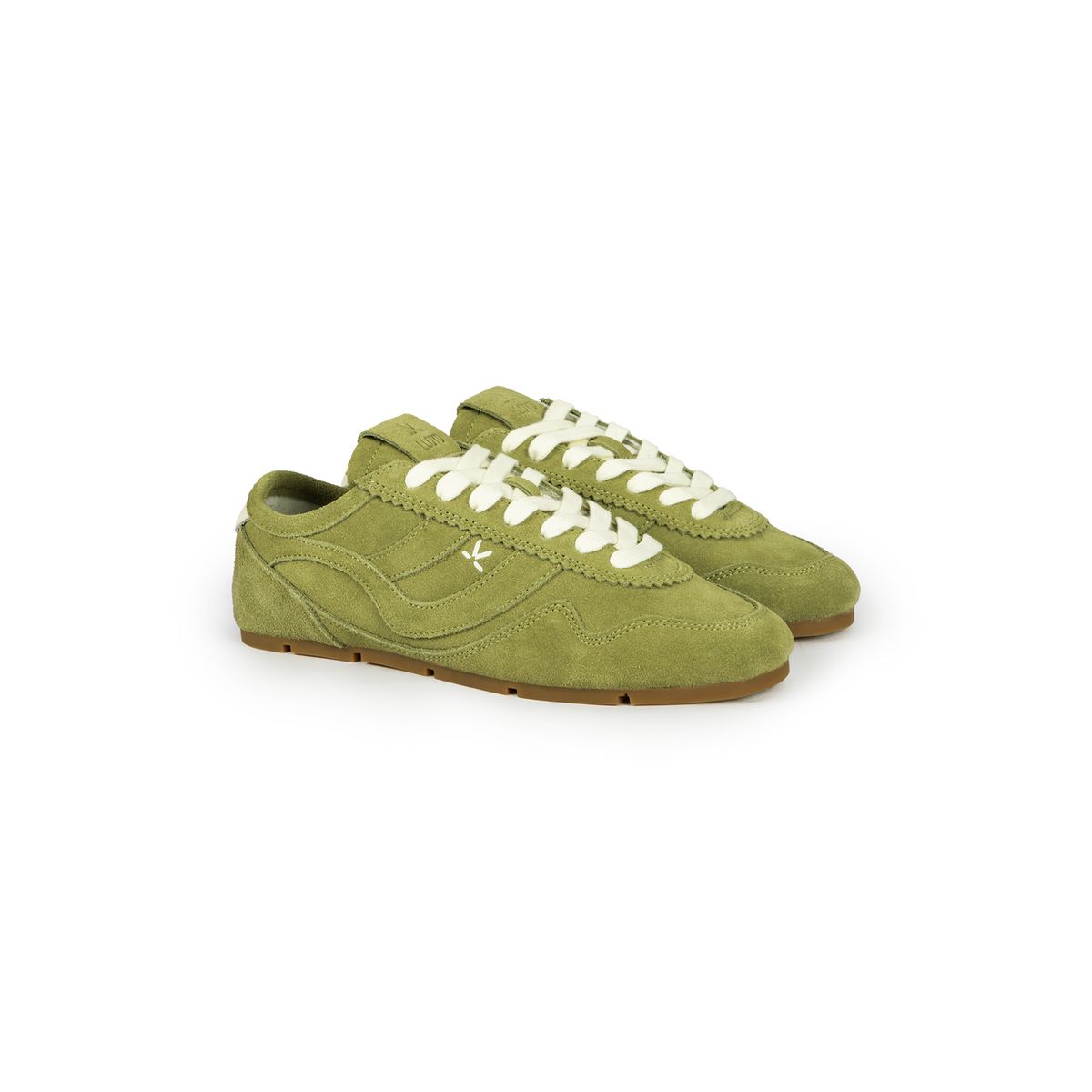 Minimalistische Rauleder Low-Top Sneaker