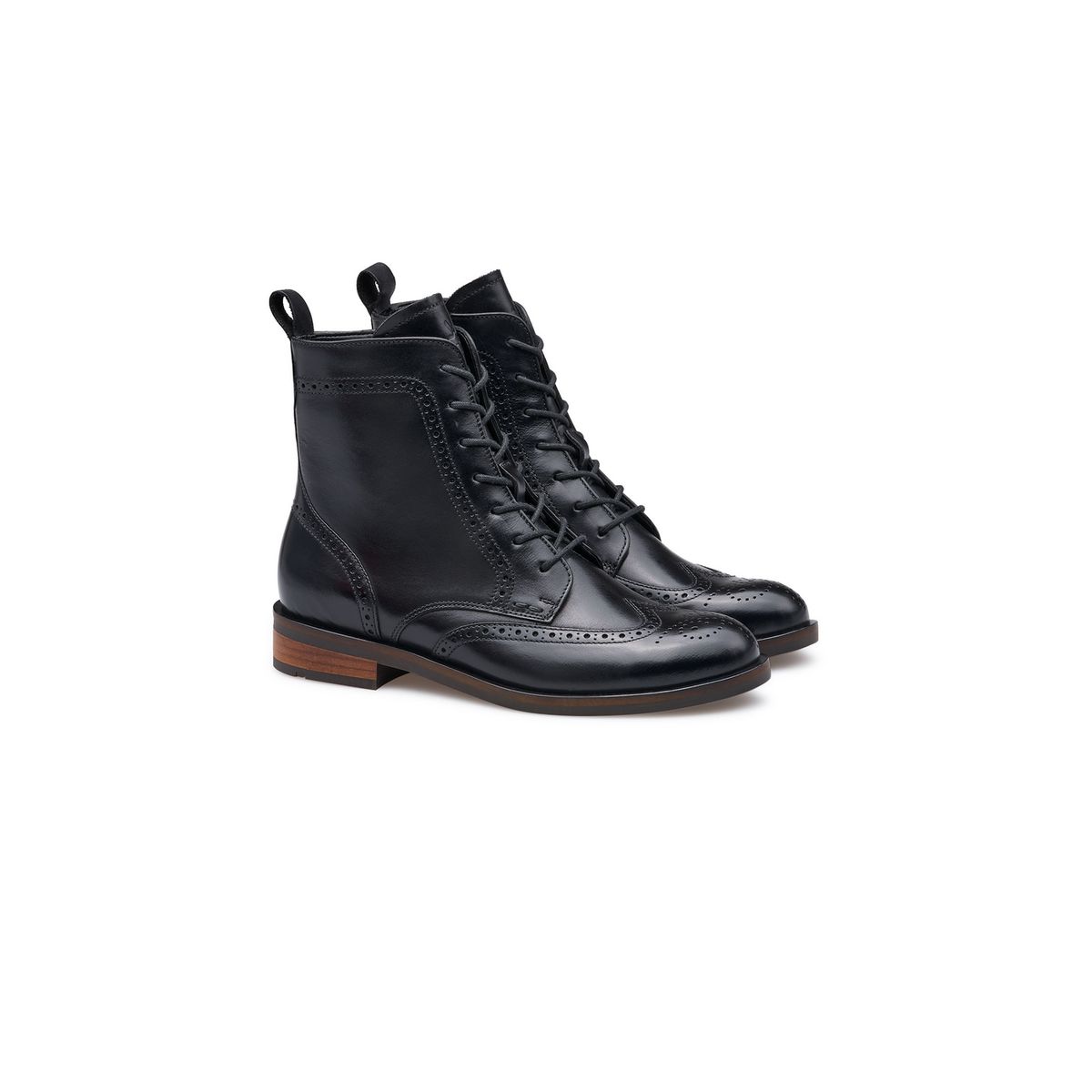 Elegante Brogue-Stiefeletten mit Flügelkappe