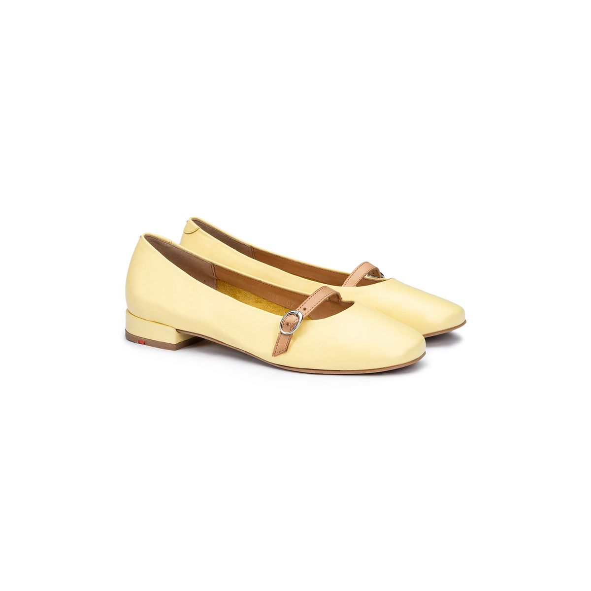 Leder Mary Jane Ballerinas mit Schnalle