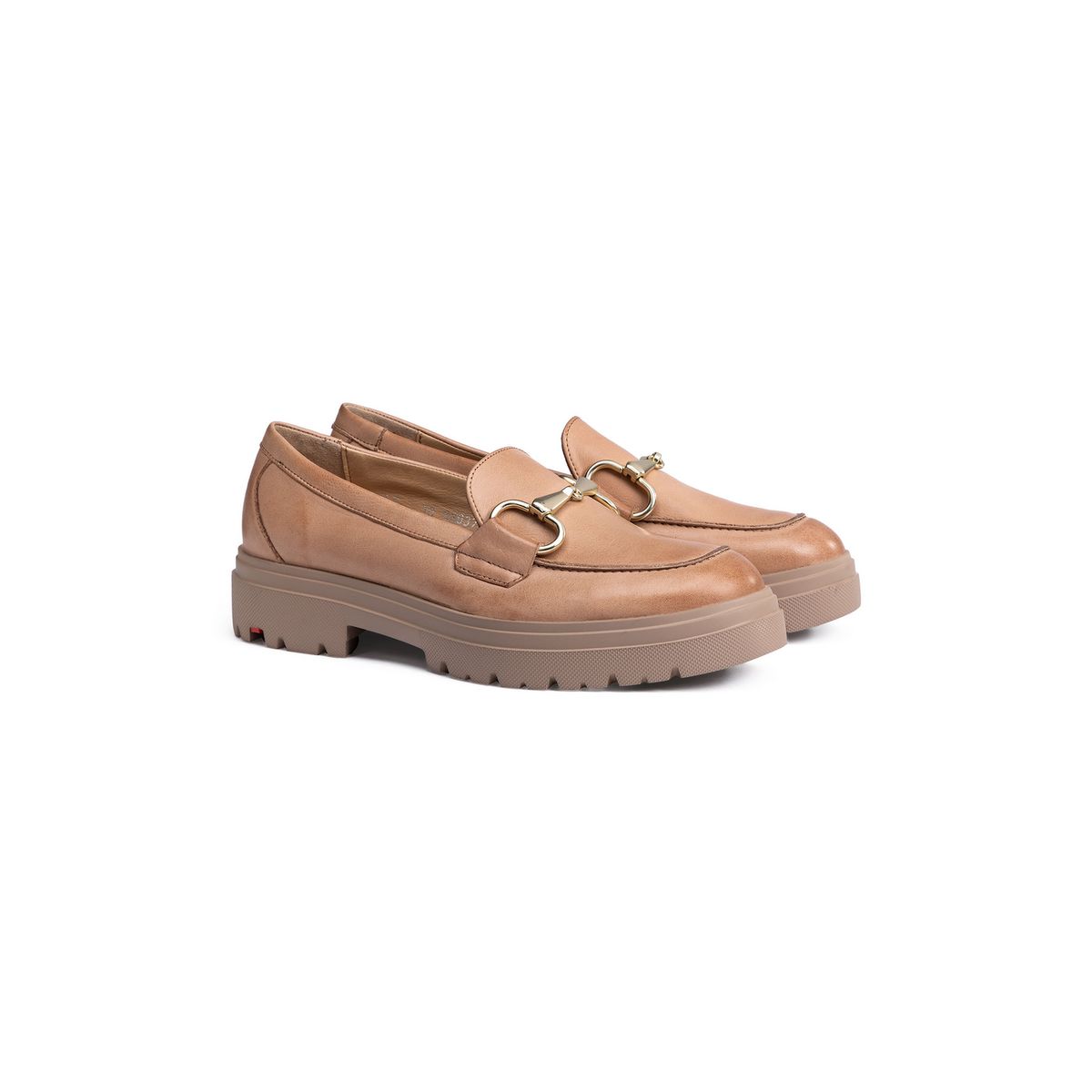 Loafer mit Trensenverzierung und Plateausohle