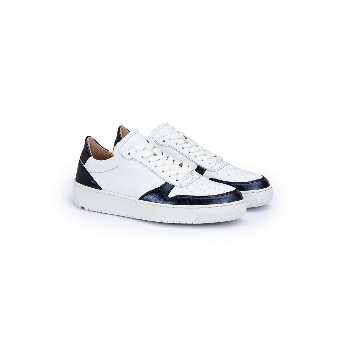 Minimalistische Zweifarbige Leder-Sneaker
