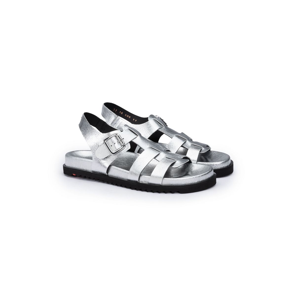 Metallic-Fisherman-Sandalen mit Mehrfachriemen