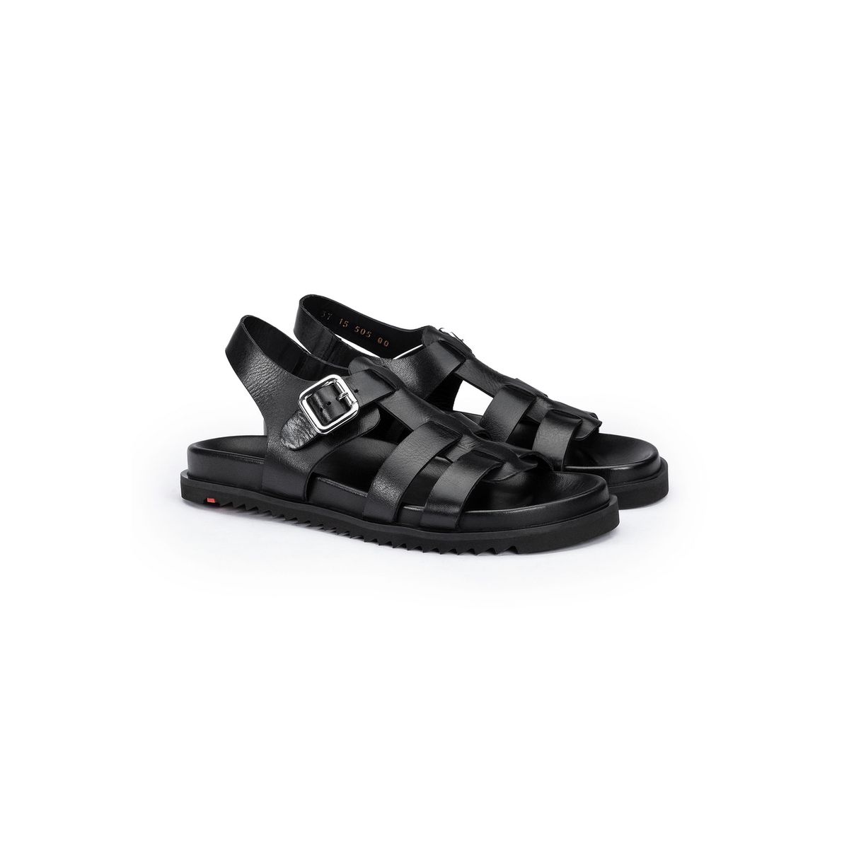 Leder-Sandalen mit Riemen und Schnallen