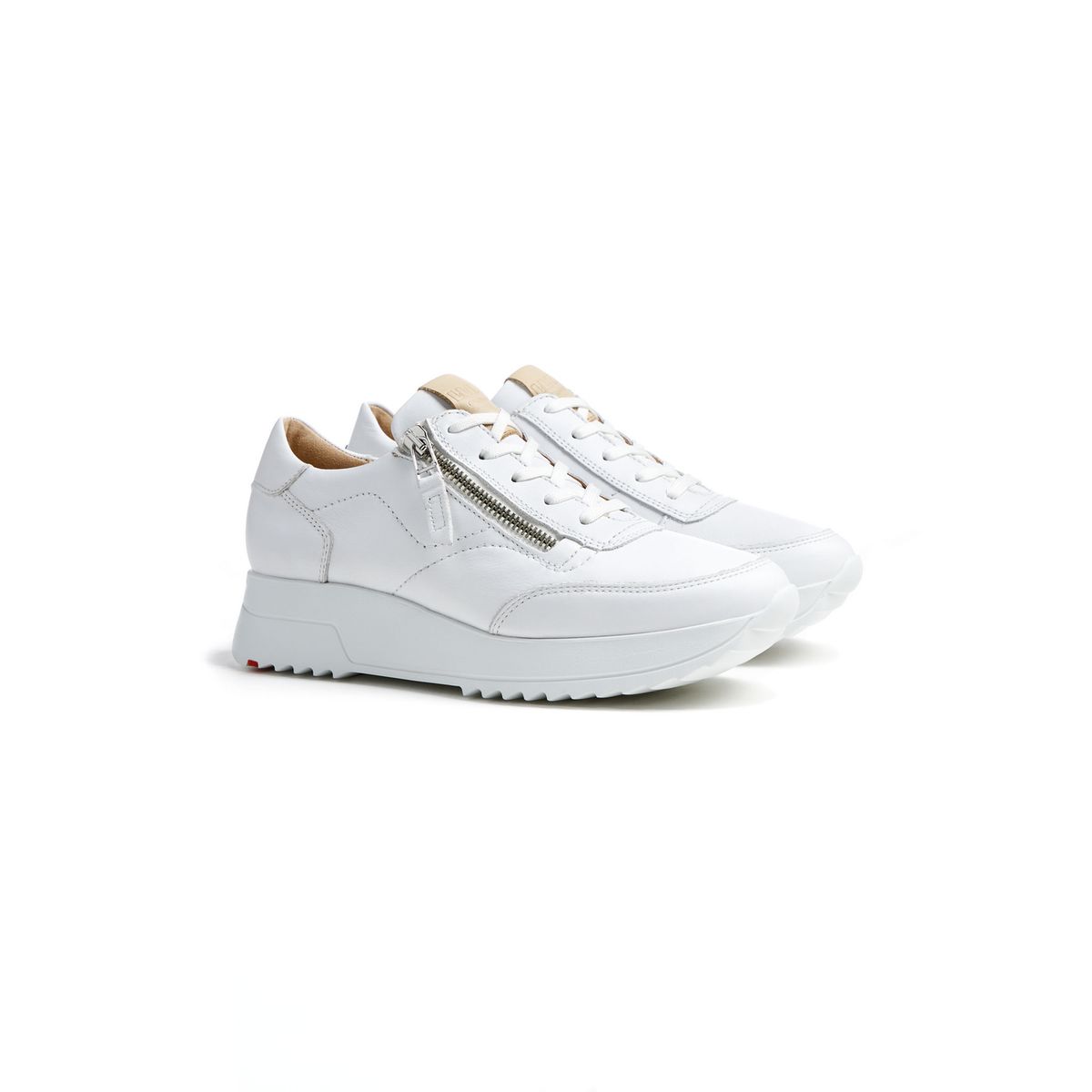 Plateau-Sneaker aus Glattleder