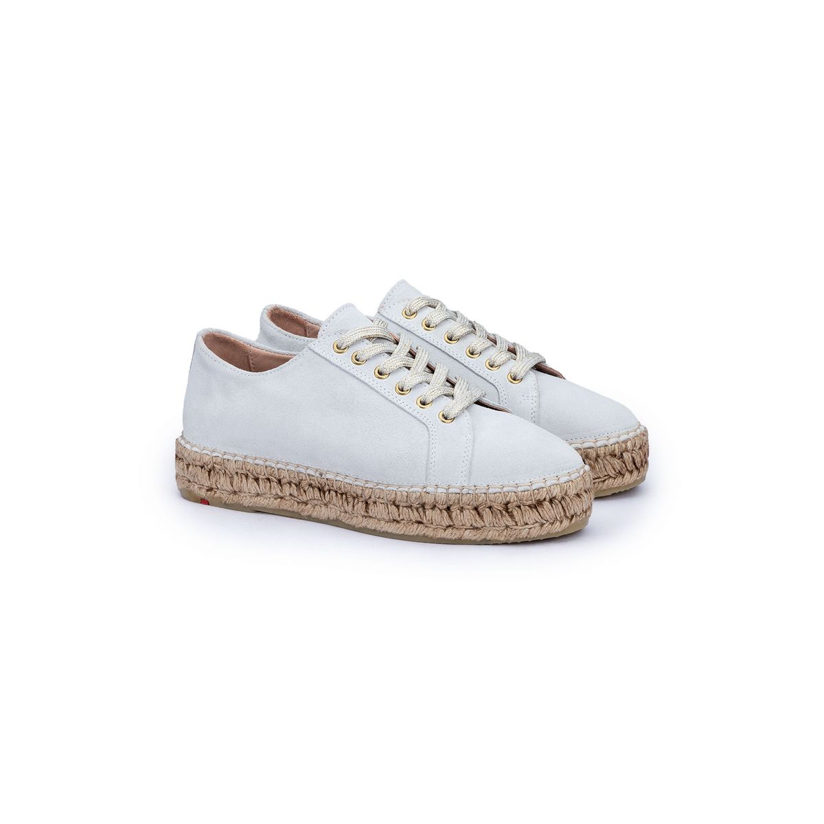 Espadrille-Plateau-Sneaker aus Rauleder