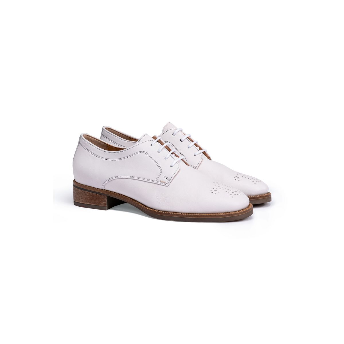 Klassische Derby-Schnürschuhe mit Lochmuster