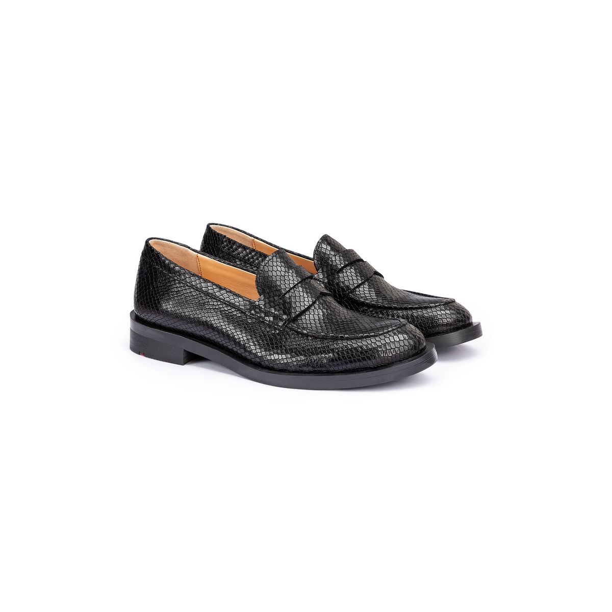 Penny Loafers in Schlangenleder-Optik