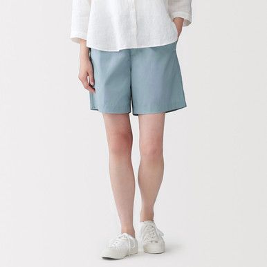 Lässige Baumwollshorts mit weitem Bein