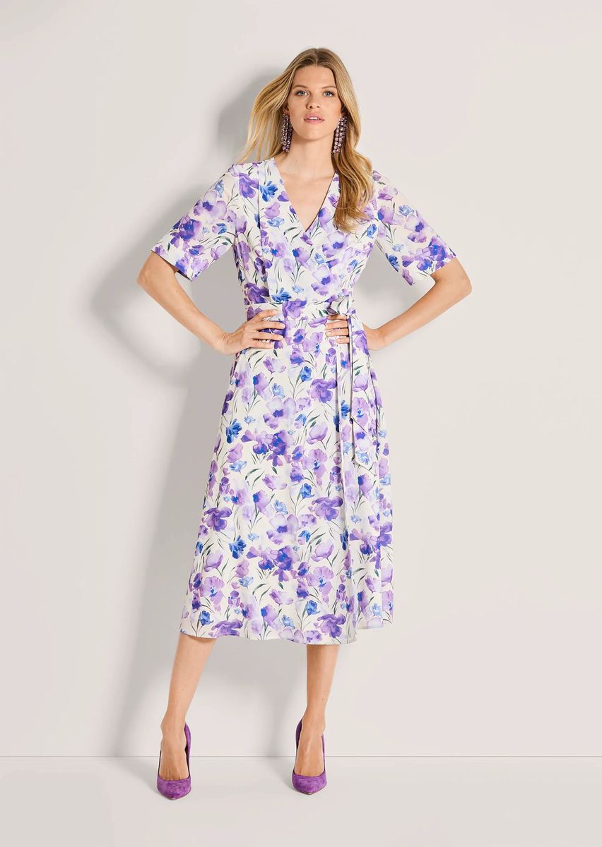 Wickelkleid mit floralem Print