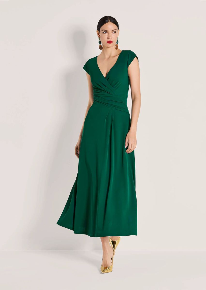 Midi-Kleid in Wickeloptik