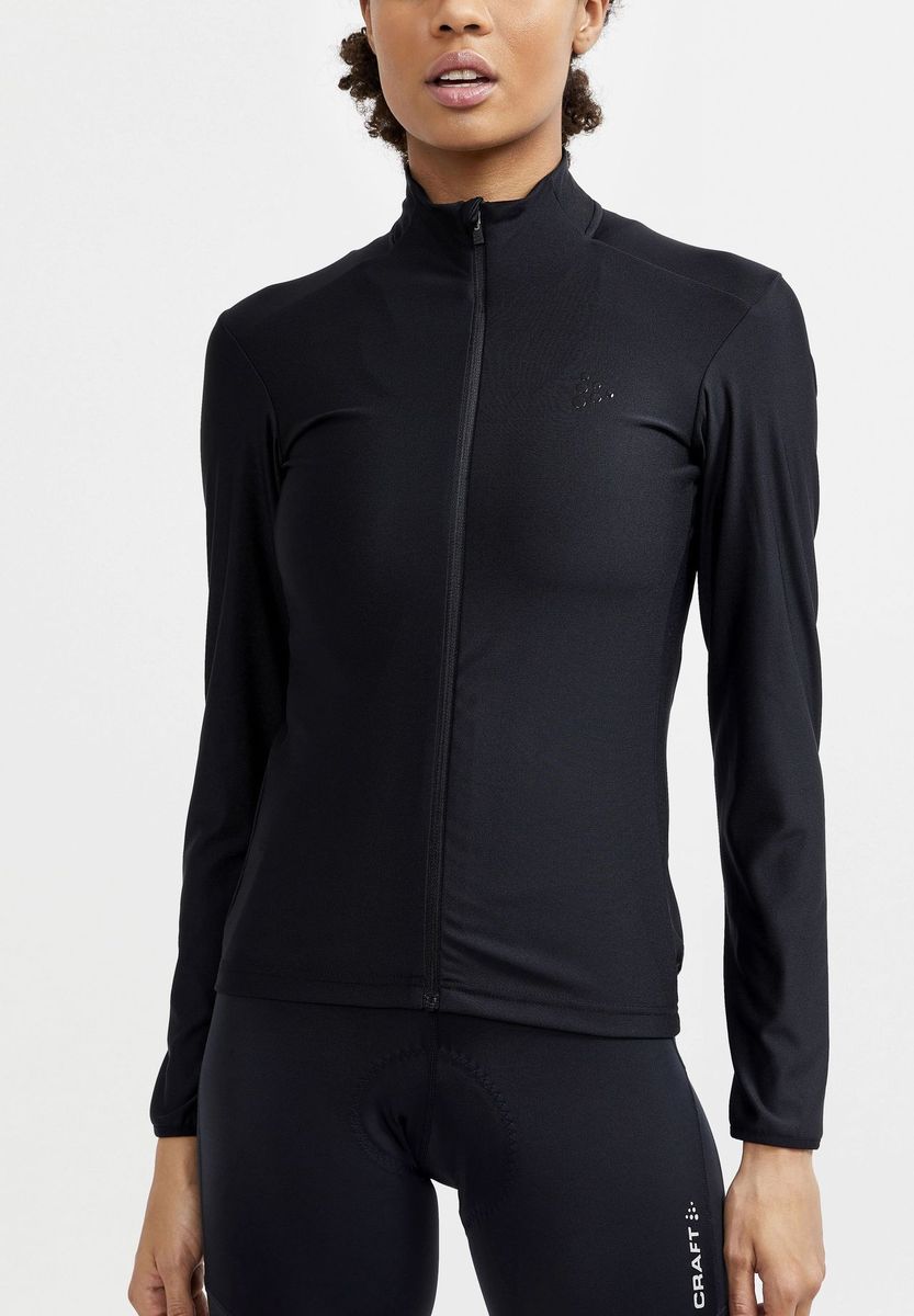 Langarm-Radtrikot mit Stehkragen