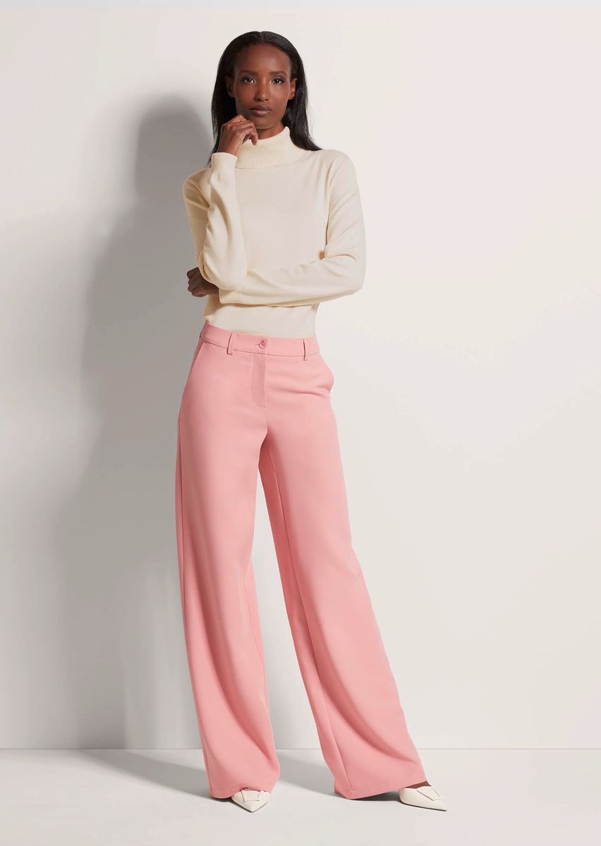 Elegante Weit-Geschnittene Stretch Palazzo-Hose