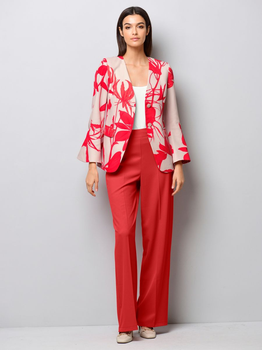 Blazer mit botanischem Blumendruck