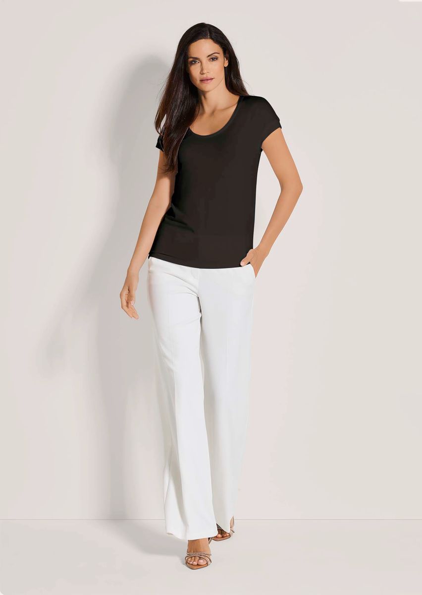 Elegantes Jersey-Top mit Rundhalsausschnitt