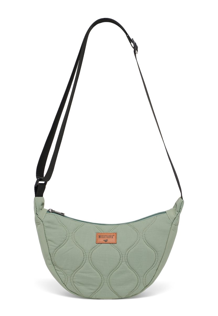 Gesteppte Half-Moon Crossbody-Tasche