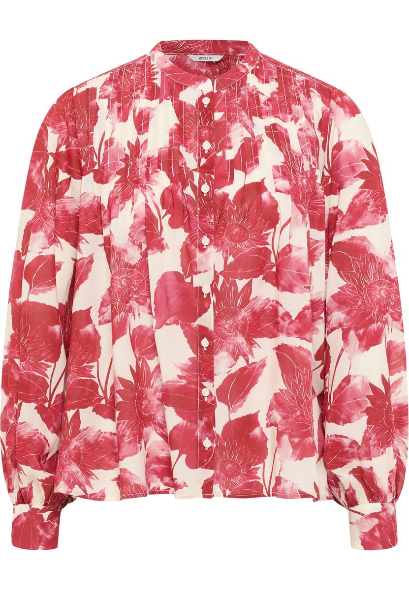Fließende Bluse mit Blumenmuster