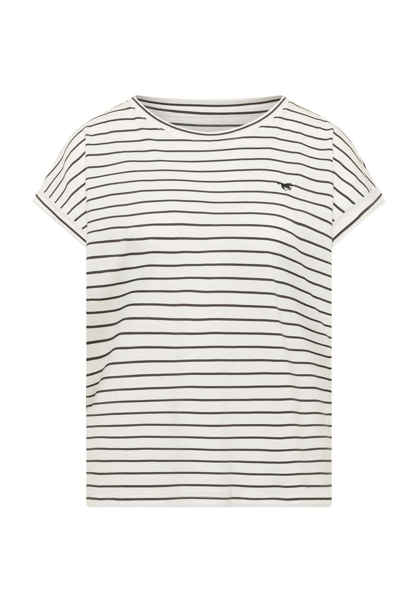 Gestreiftes Relaxed-Fit T-Shirt aus Baumwollmix