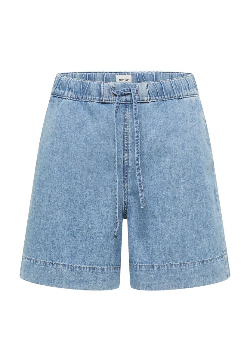 Lockere Denim-Shorts mit Tunnelzug