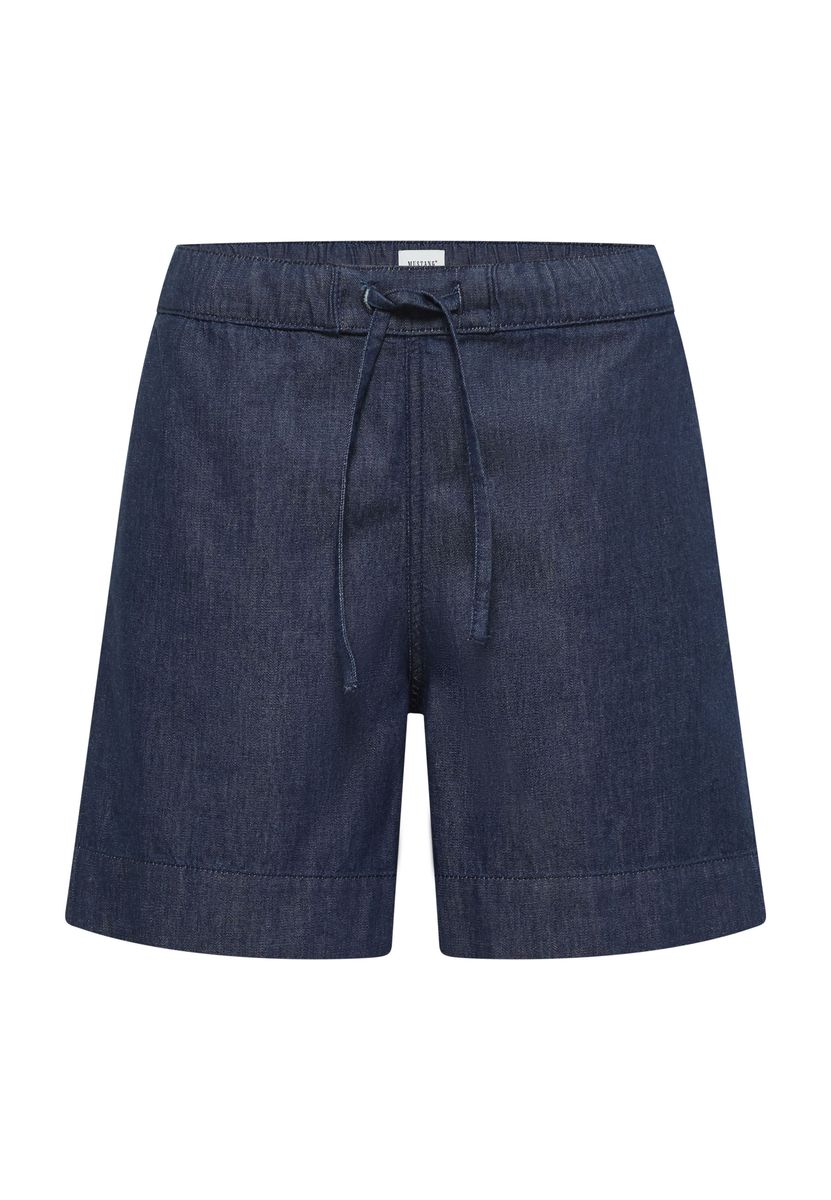 Locker geschnittene Denim-Shorts mit Tunnelzug