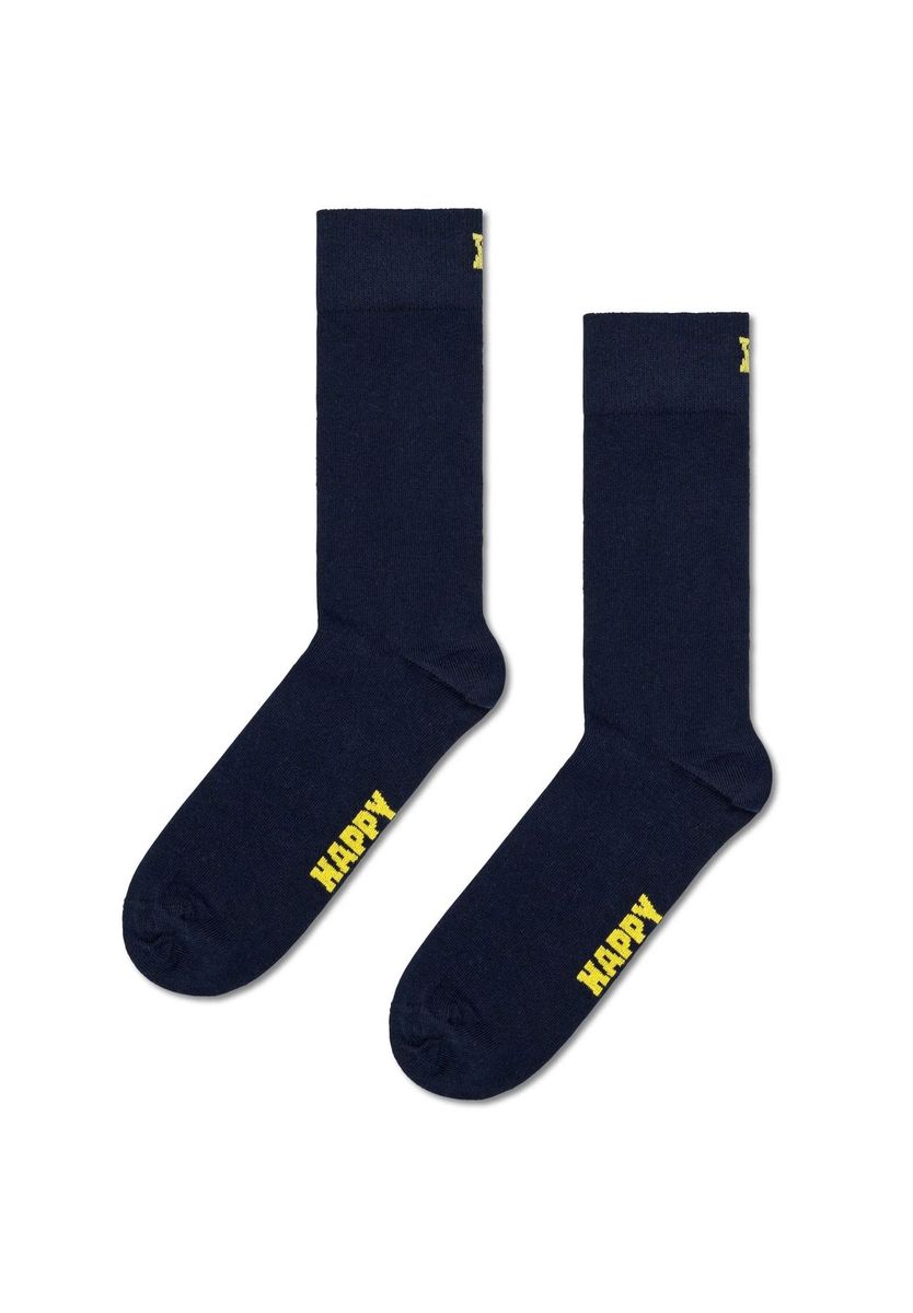 Einfarbige Baumwoll-Crew-Socken