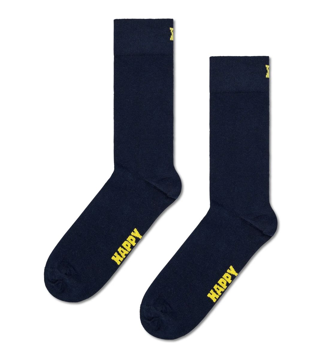 Einfarbige Baumwoll-Crew-Socken