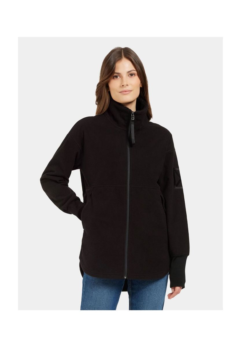 Fleecejacke mit Stehkragen und Reißverschluss