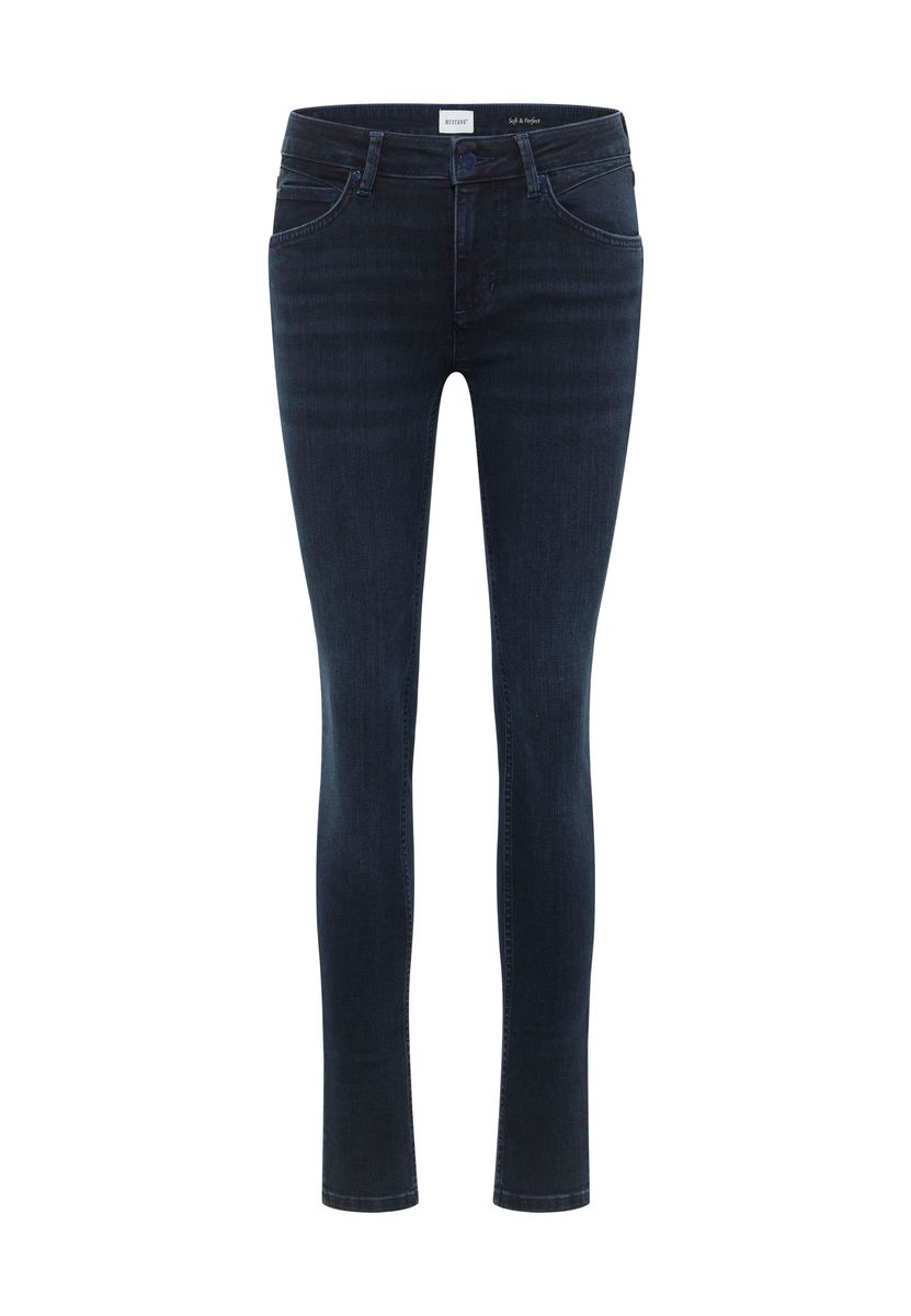 Skinny-Jeans mit hoher Leibhöhe