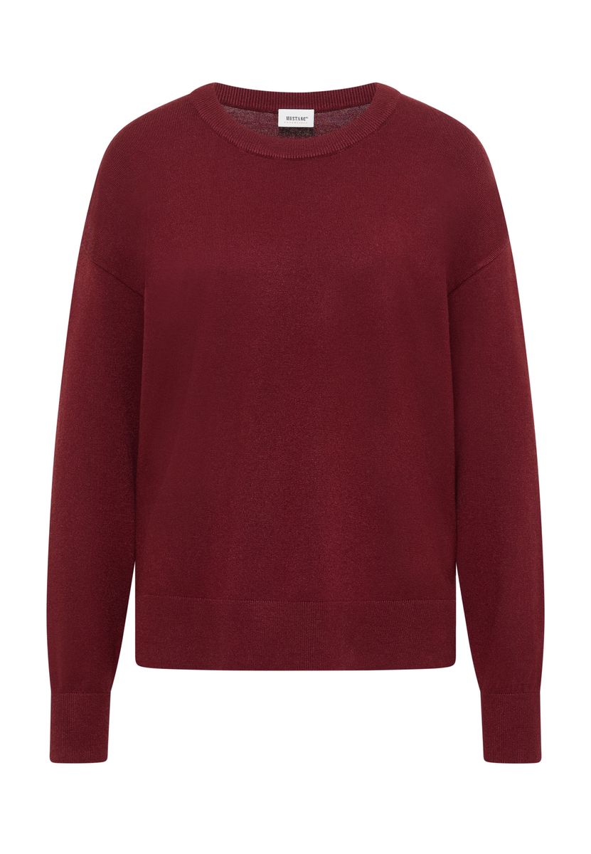 Lockerer Strickpullover mit Rundhalsausschnitt