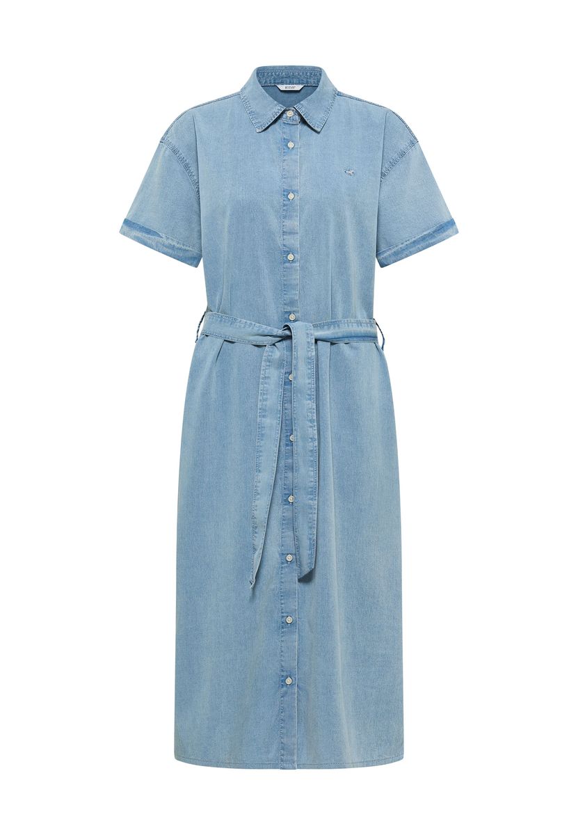 Lockeres Midi-Jeanshemdkleid