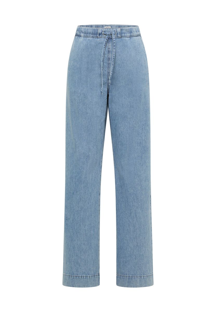 Weite Jeans mit Kordelzug-Bund