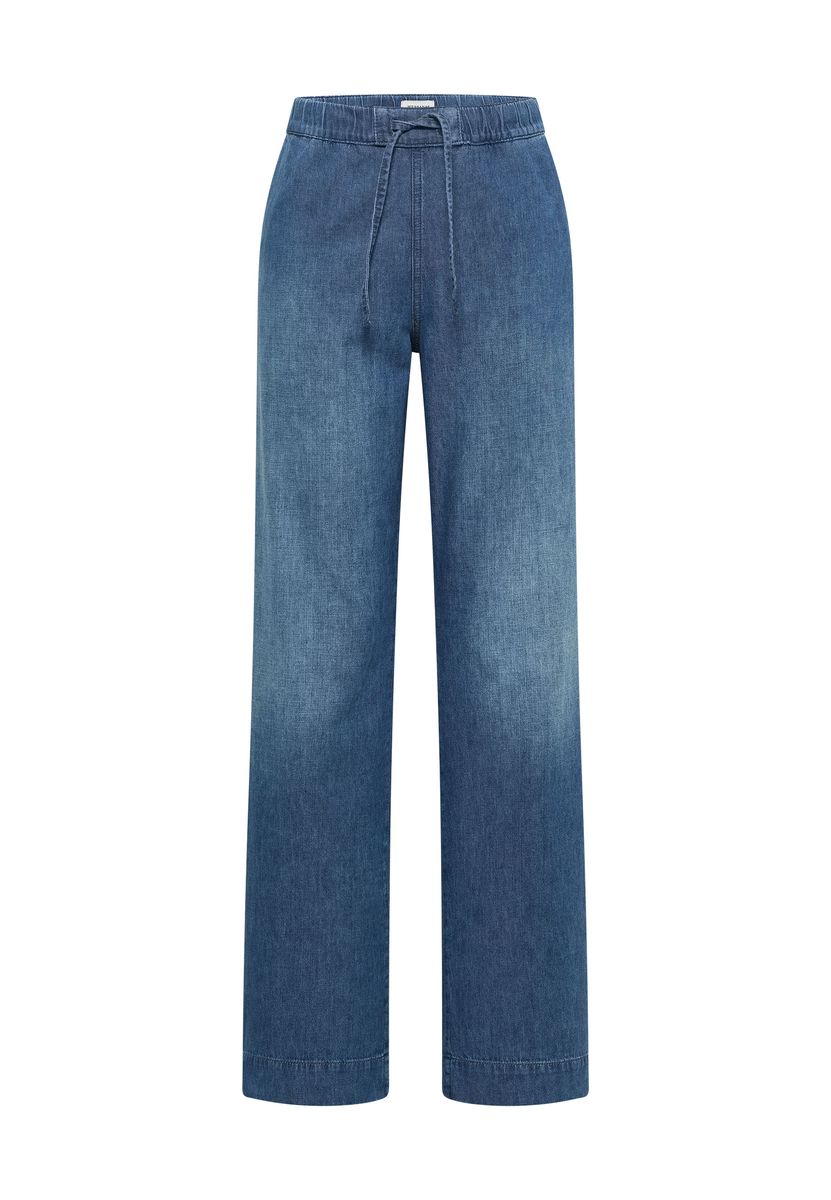 Entspannte Wide-Leg Jeans mit Kordelzug