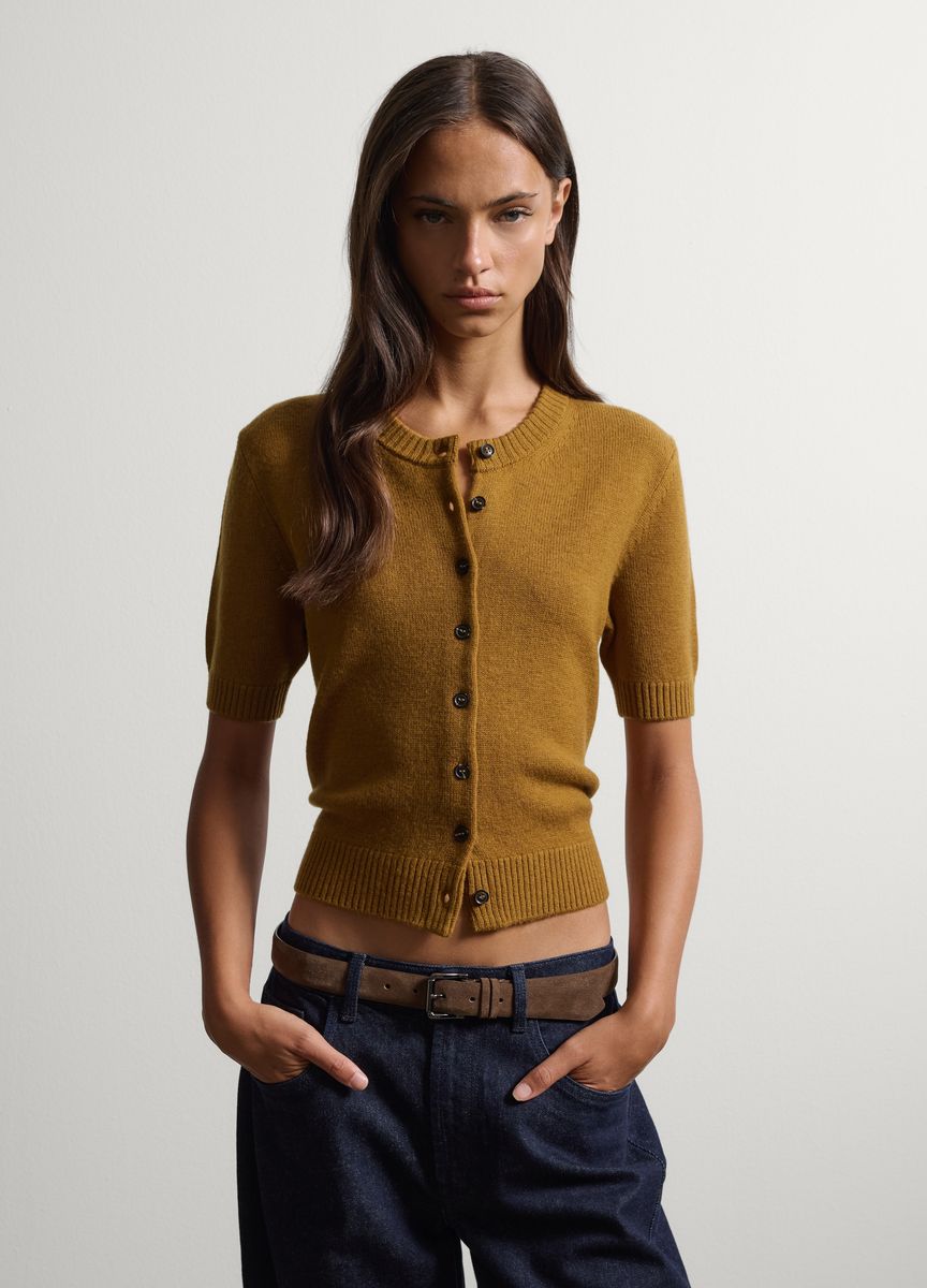 Kurzärmeliger Cardigan aus Feinstrick