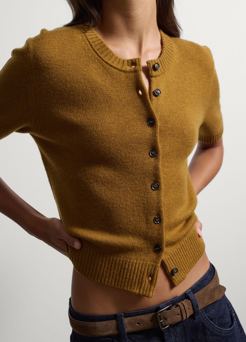 Kurzärmeliger Cardigan aus Feinstrick