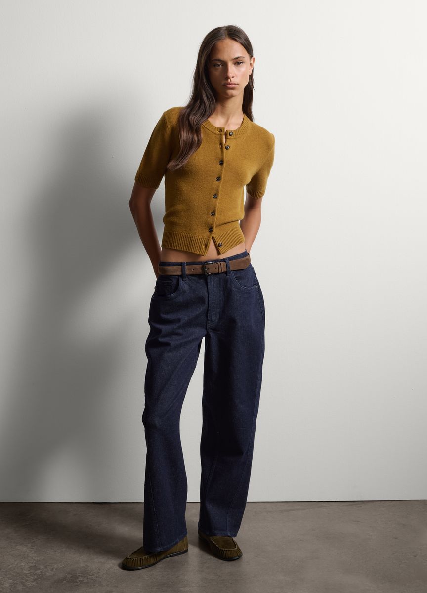 Kurzärmeliger Cardigan aus Feinstrick