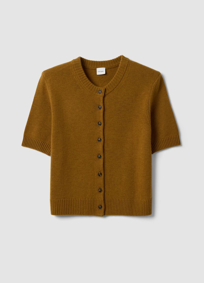 Kurzärmeliger Cardigan aus Feinstrick