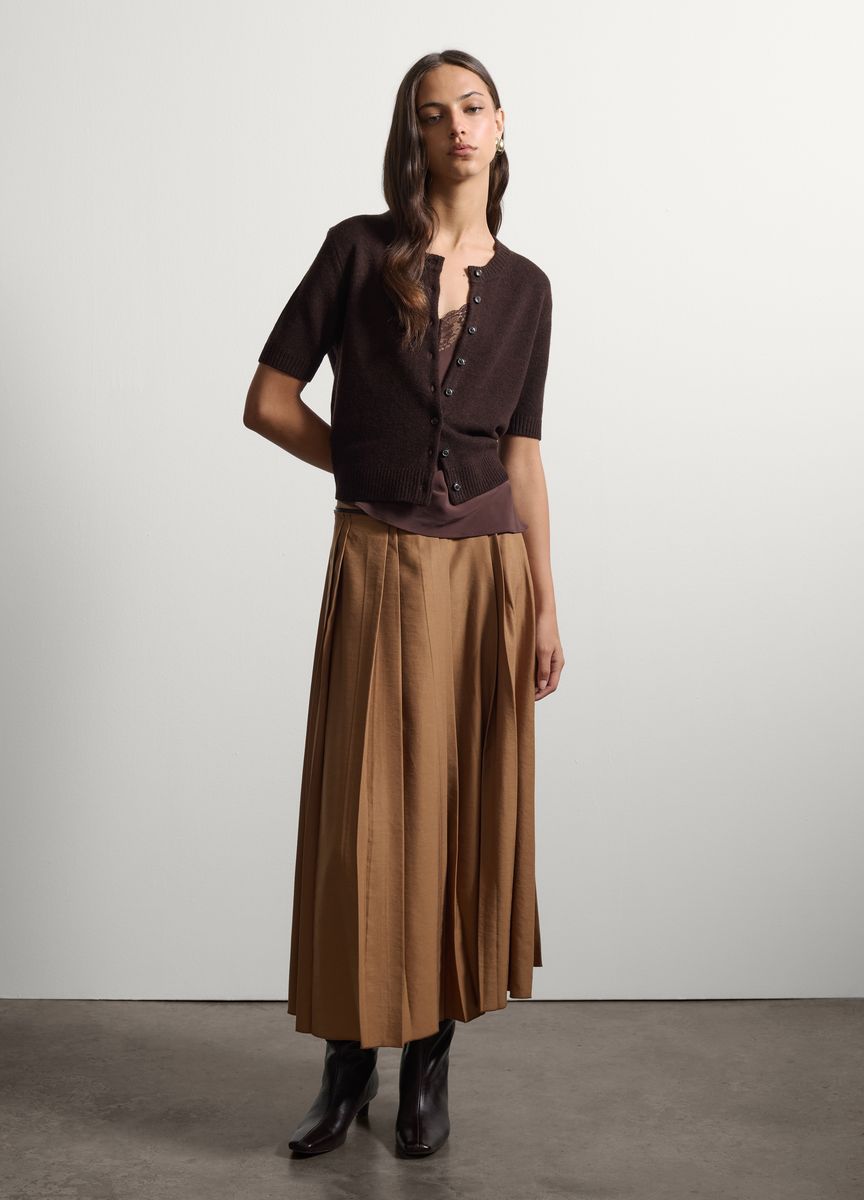 Feinstrick-Cardigan mit Kurzarm