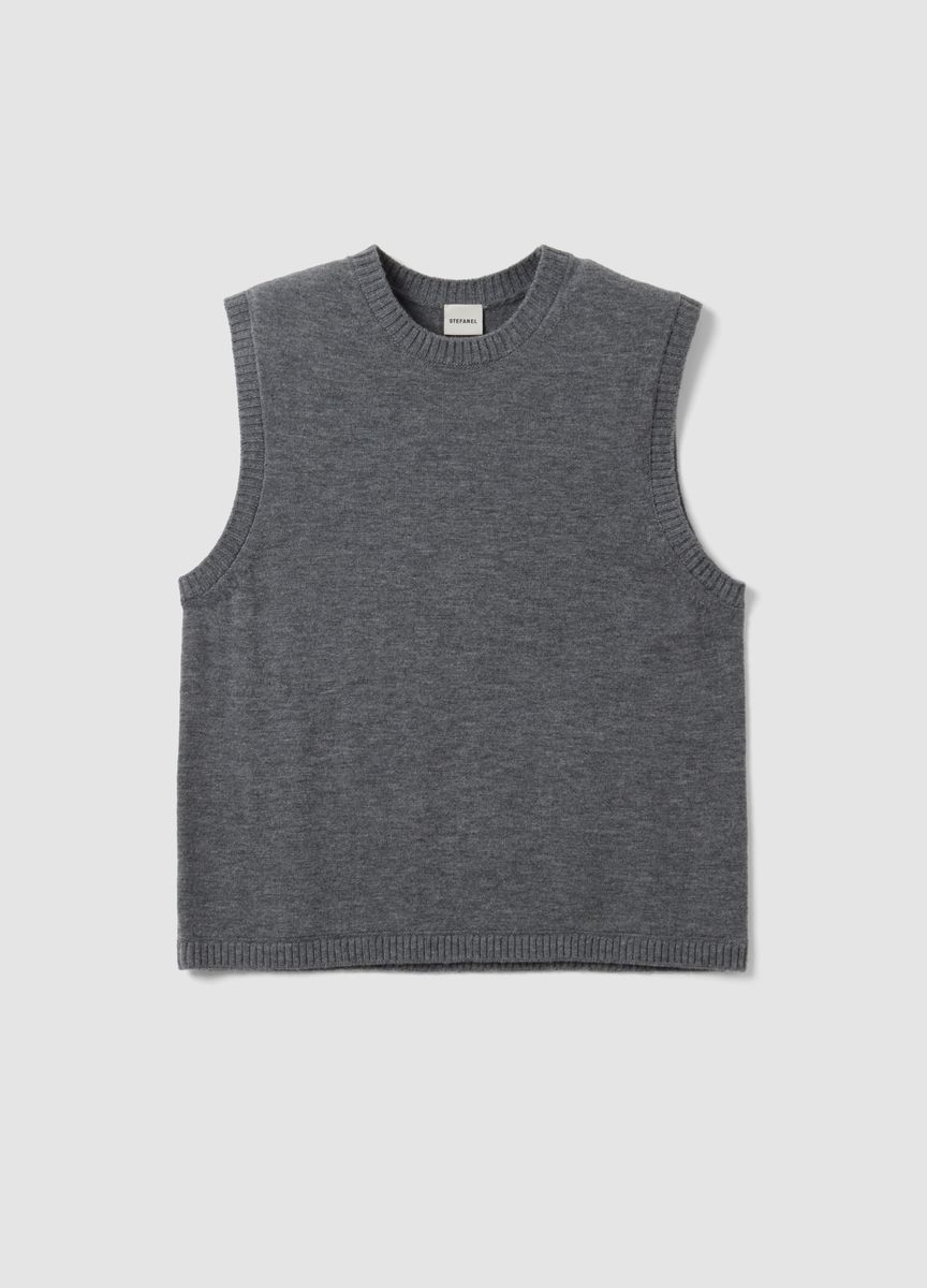 Minimalistisches Ärmelloses Strick-Top