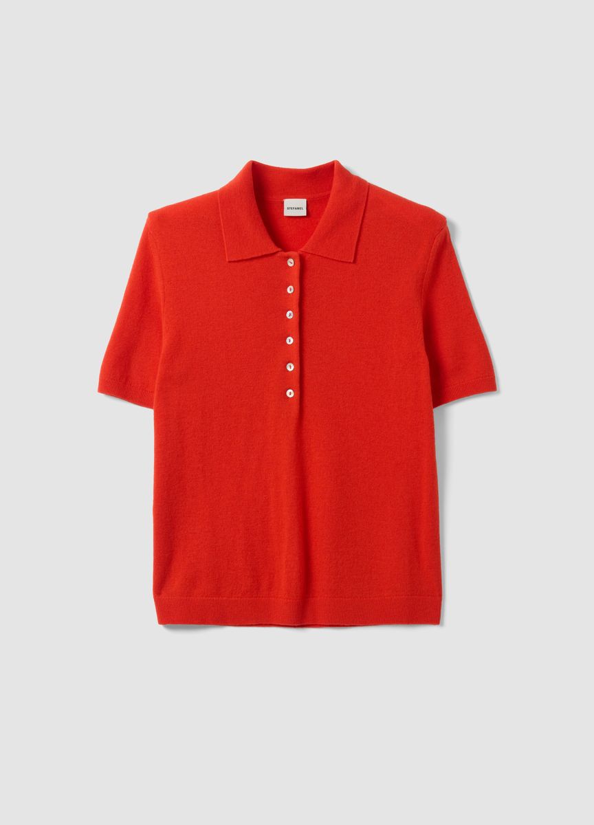 Klassisches kurzärmeliges Strick-Polo