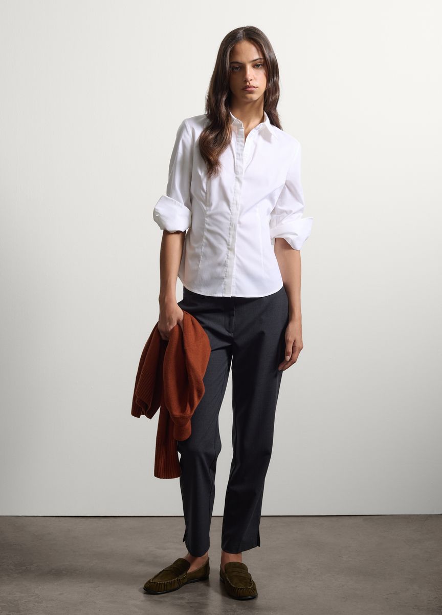 Klassische Slim-Fit Stoffhose