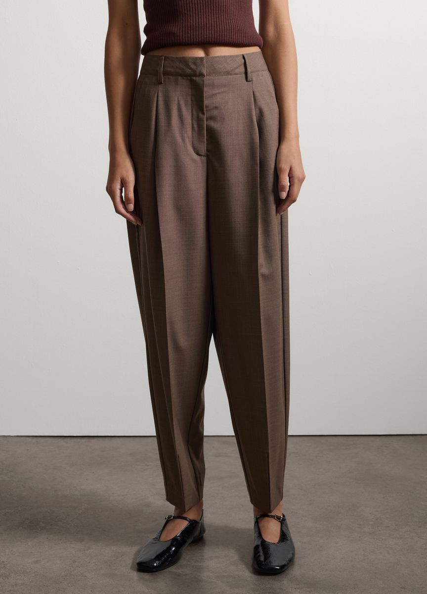 Konische Bundfaltenhose