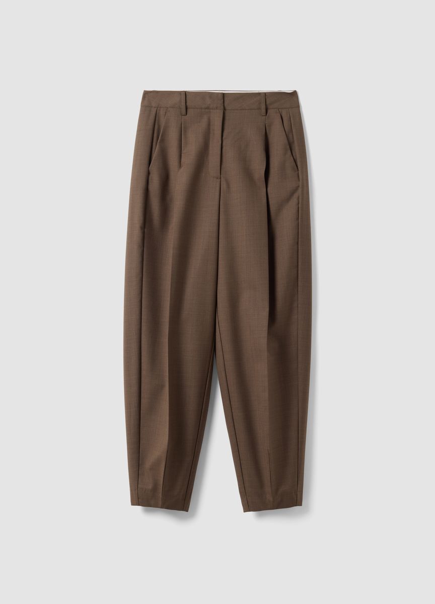 Konische Bundfaltenhose