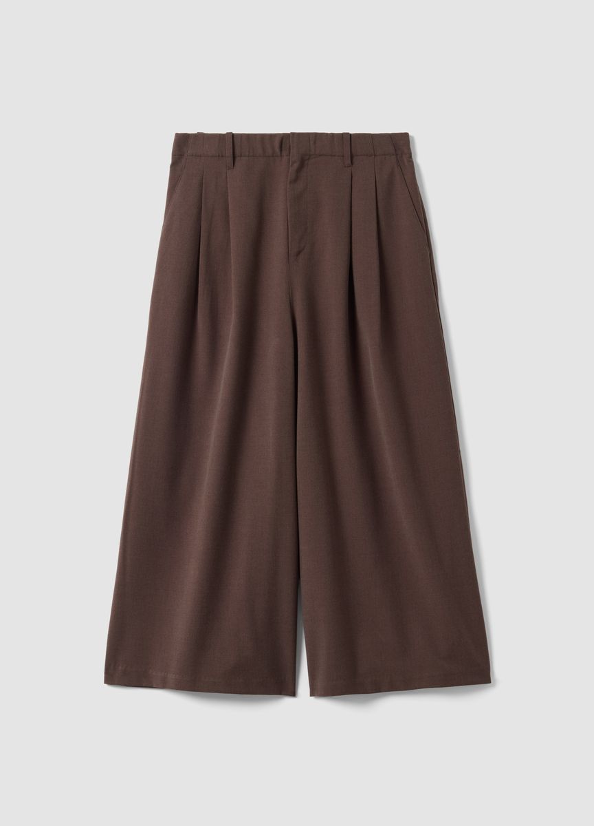 Weite Culotte mit Bundfalten