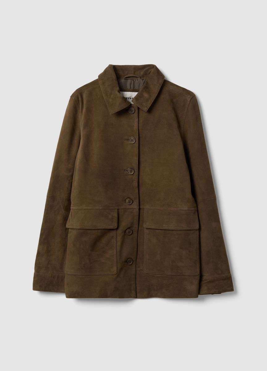 Utility-Feldjacke aus Wildleder