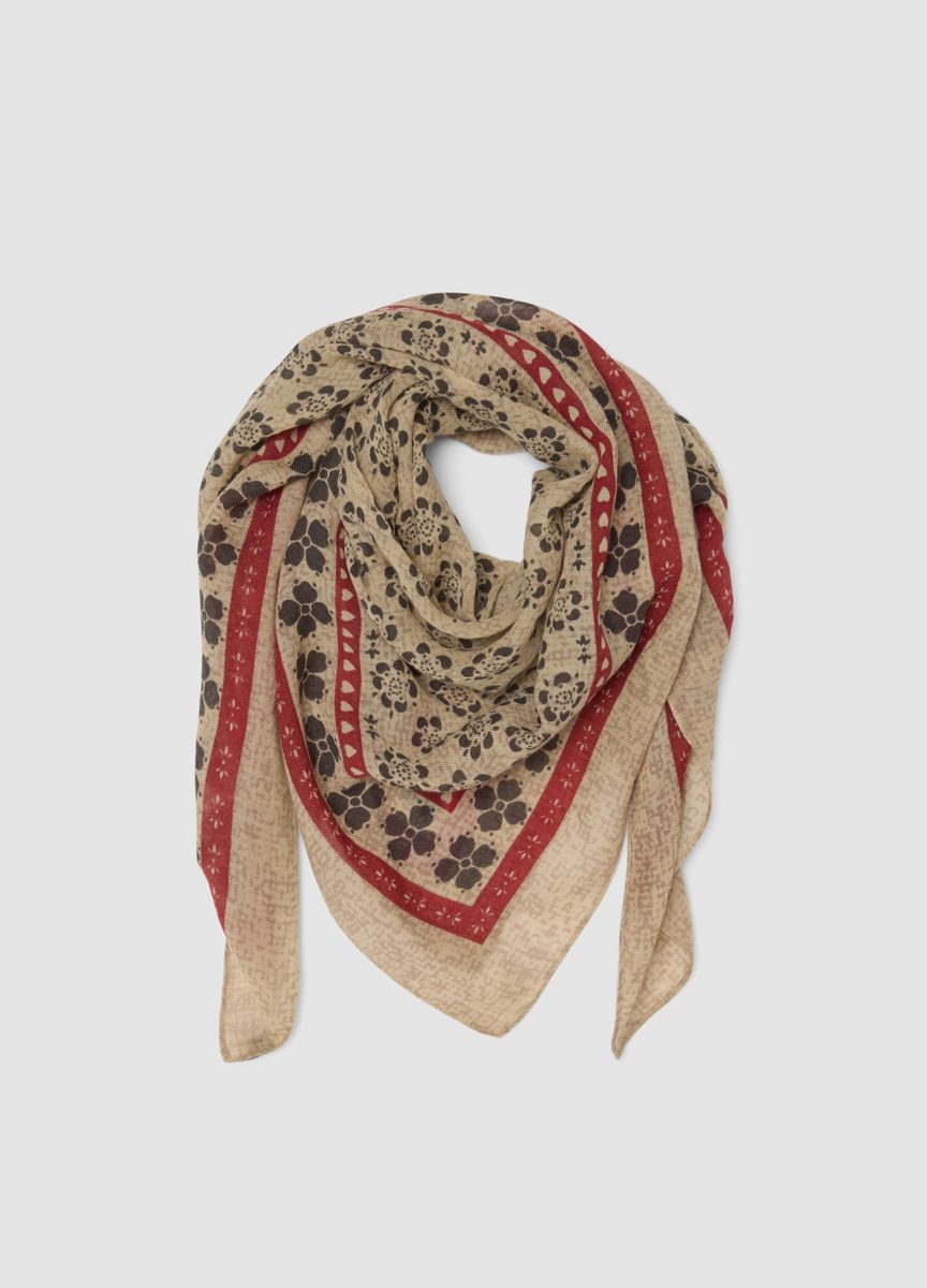 Quadratischer Schal mit Blumenmuster