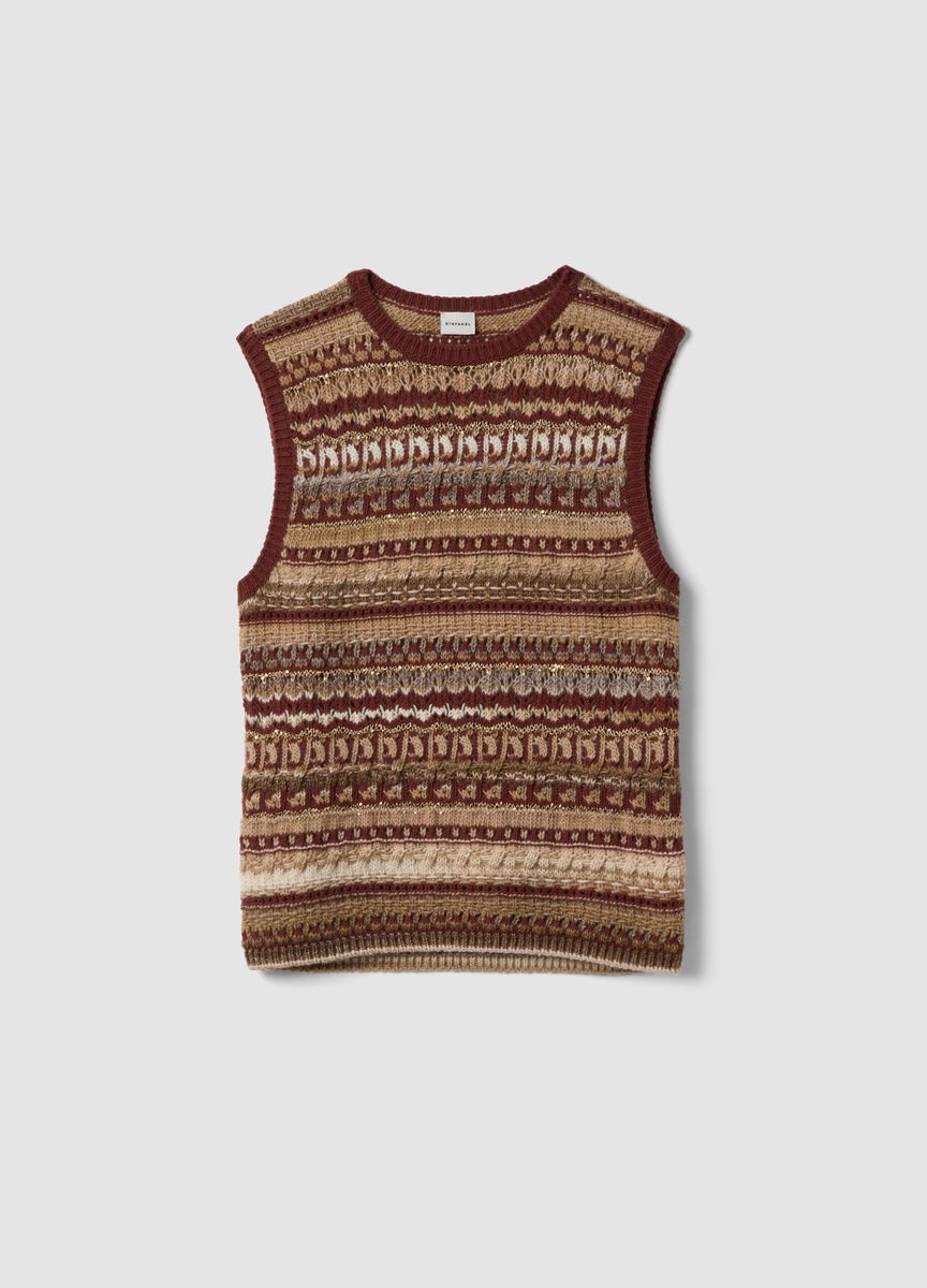 Klassisches Top mit Fair-Isle-Muster