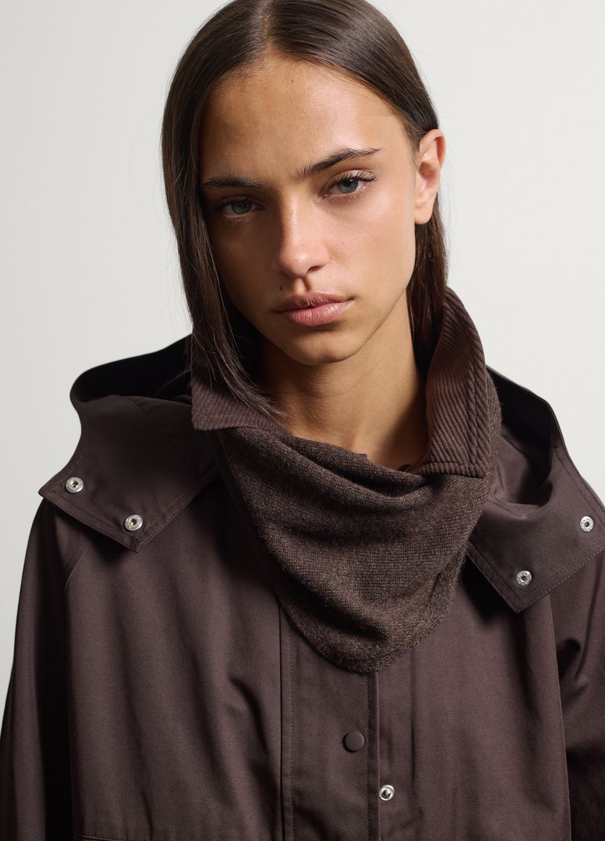 Boxige Utility-Jacke mit Kapuze