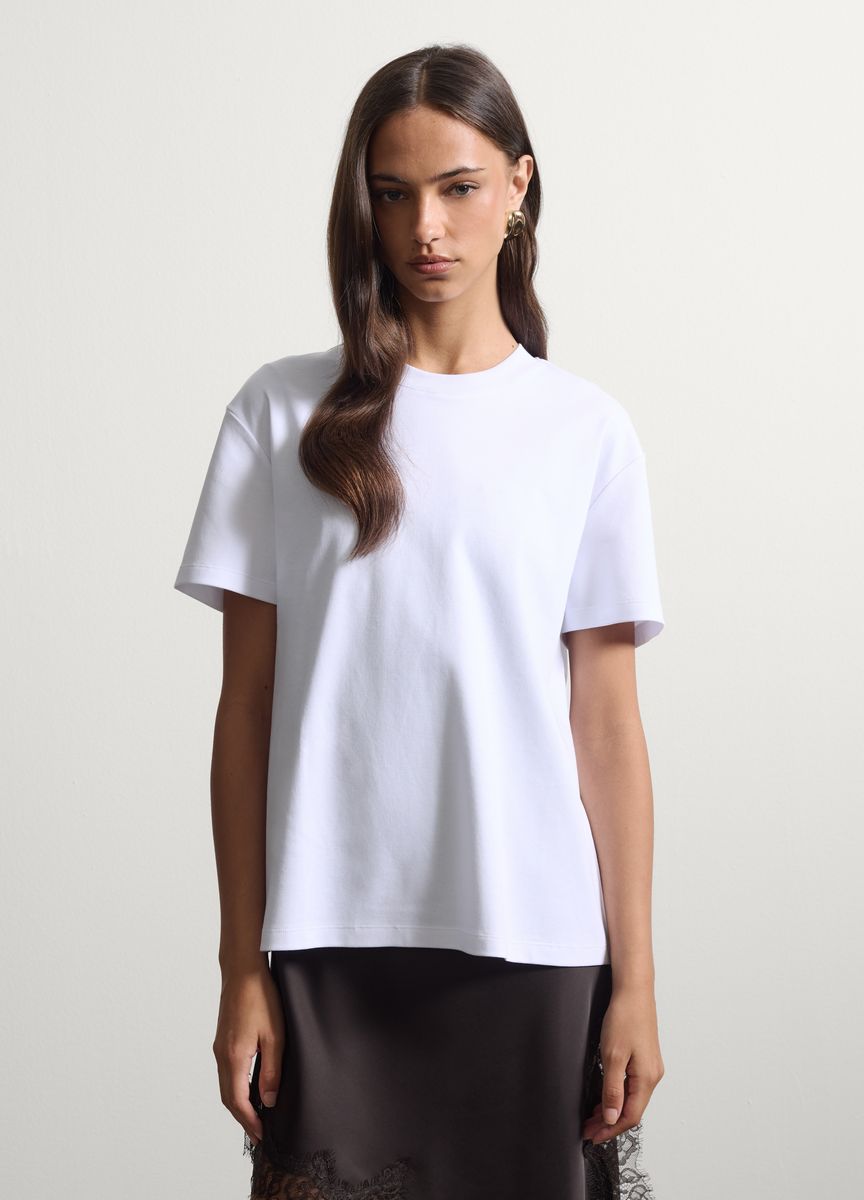 Essentielles Rundhals-T-Shirt aus Baumwolle