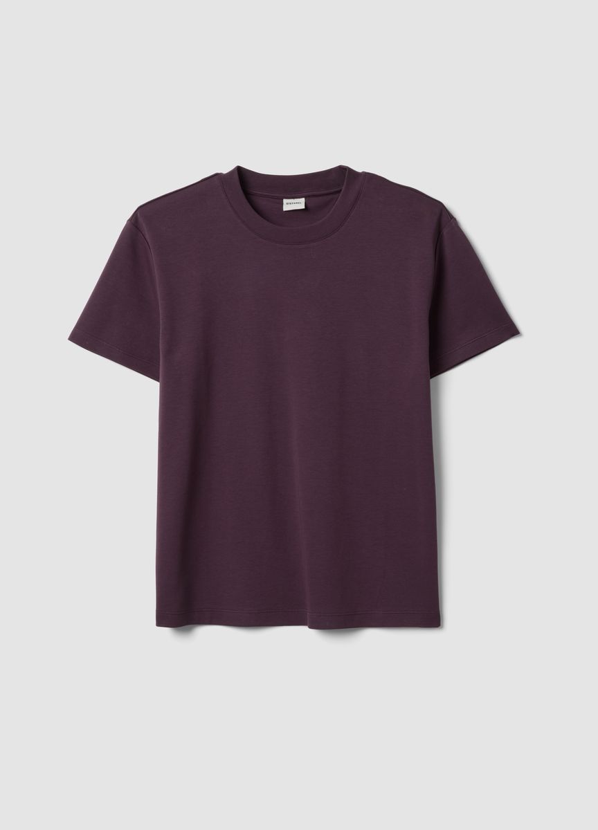 Lockeres Baumwoll-T-Shirt mit Rundhalsausschnitt