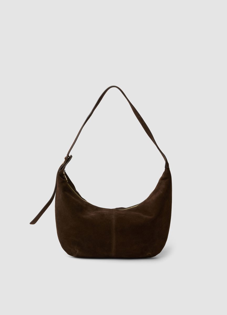 Hobo-Tasche aus Wildleder in Halbmondform