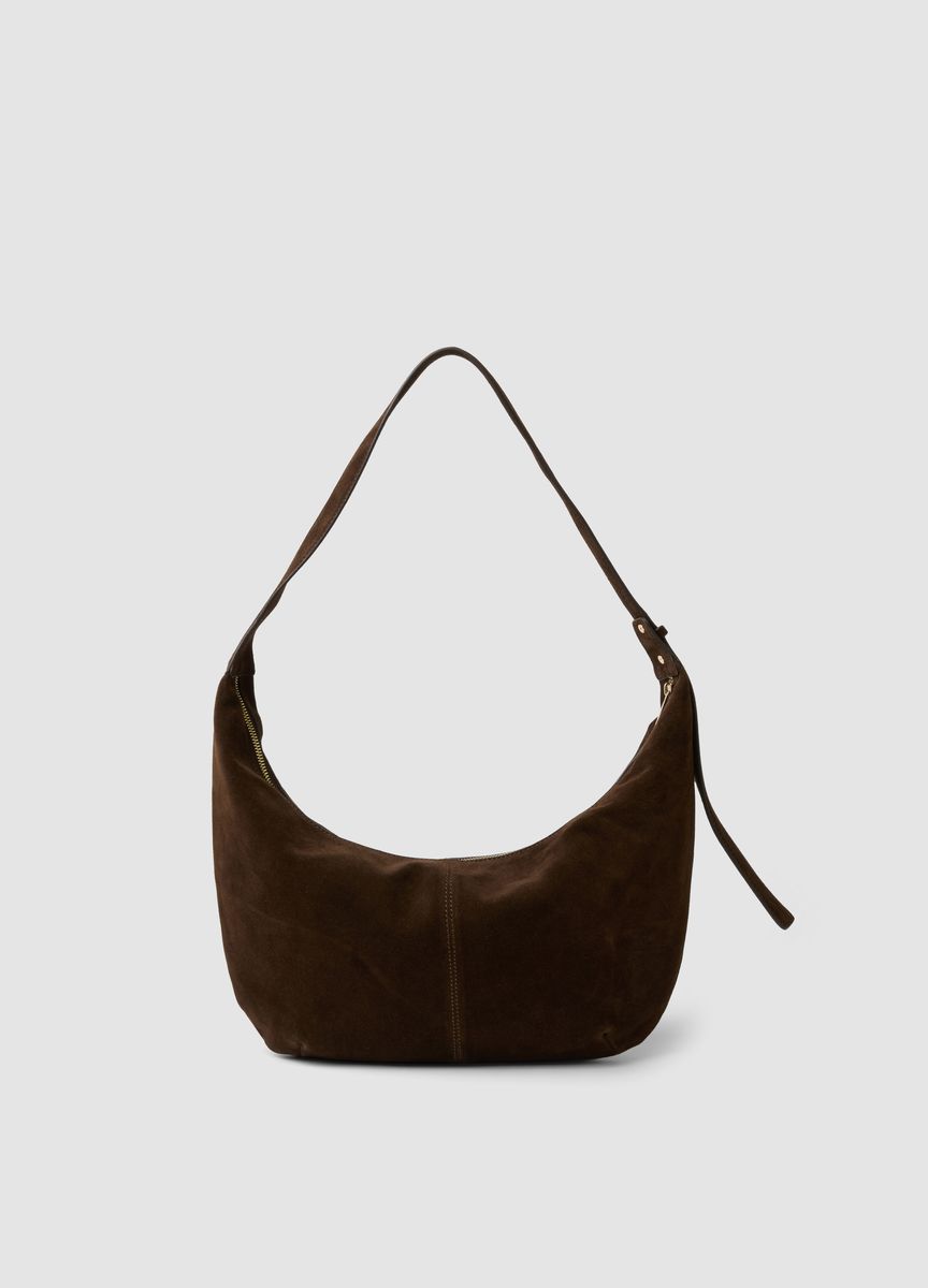 Hobo-Tasche aus Wildleder in Halbmondform